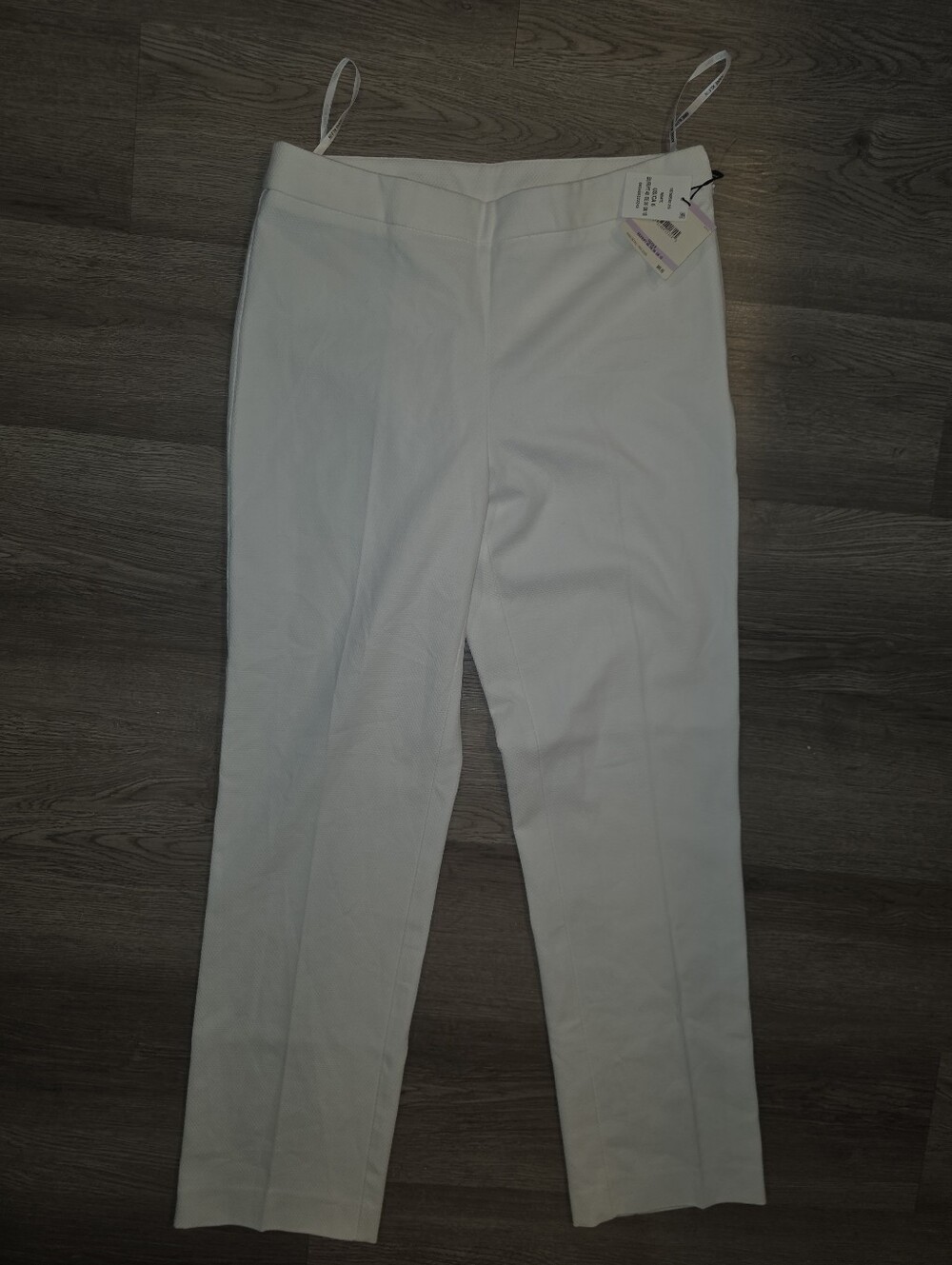 NWT Anne Klein Size 6 White Esprit Slim Ankle Dress Pants MSRP $89